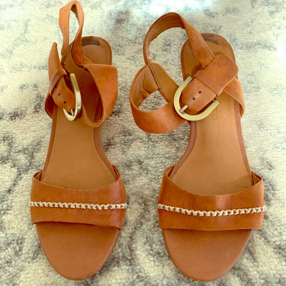 Franco Sarto leather wedges